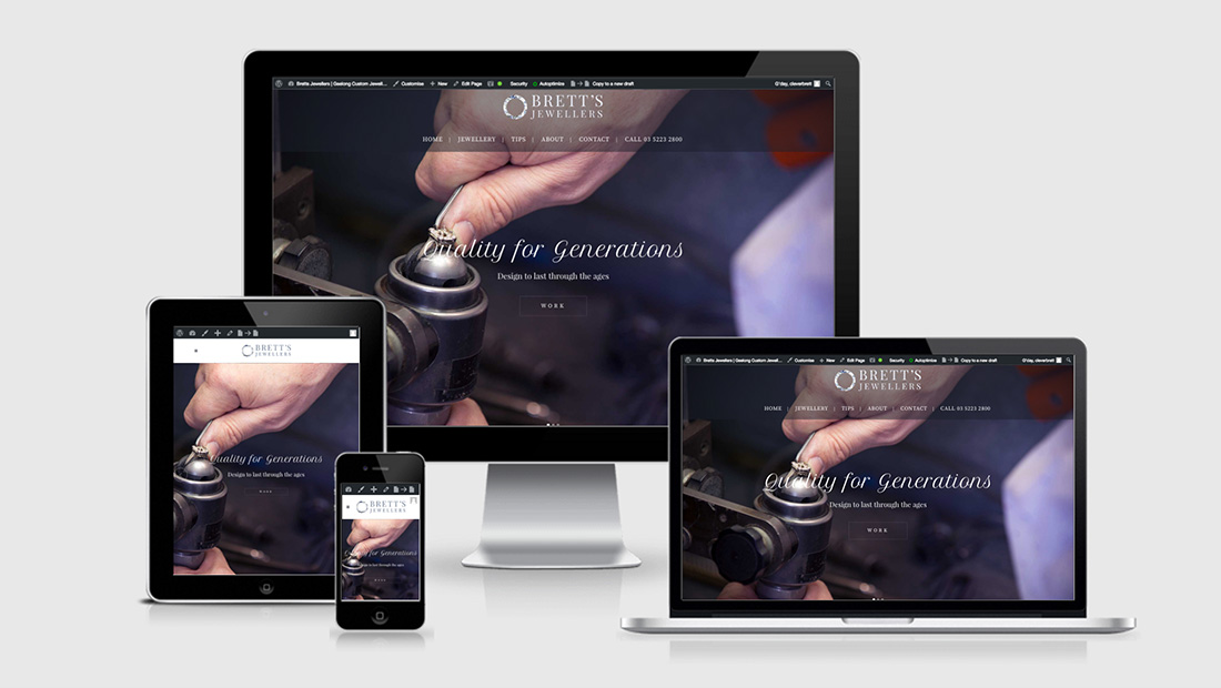 Bretts Jewellers Responsive Website